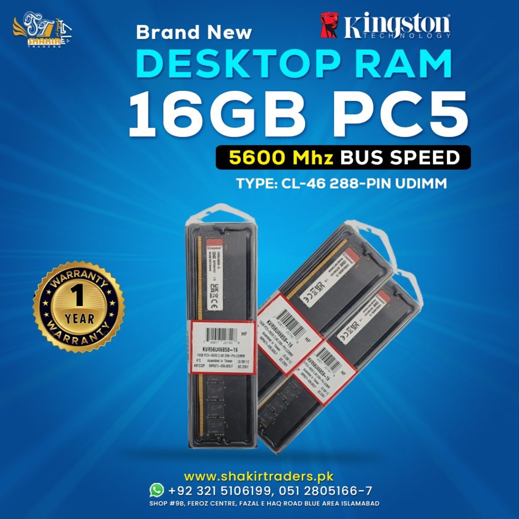 16GB Kingston PC5 Desktop (New)