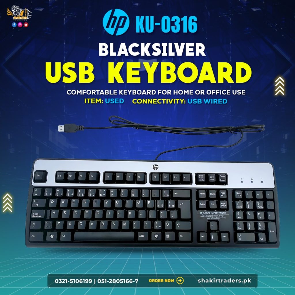 HP KU-0316 Black Silver Keyboard