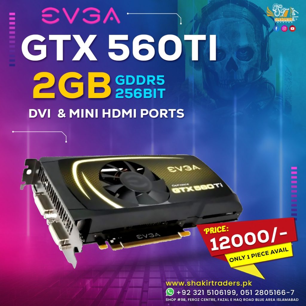EVGA GTX 560ti 2GB (Used)