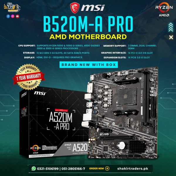 MSI B520M-A Pro Motherboard