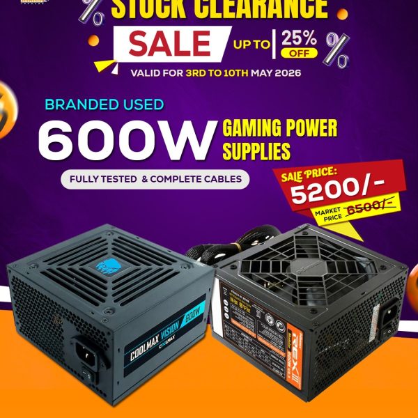 600W Branded Gaming Power Supply