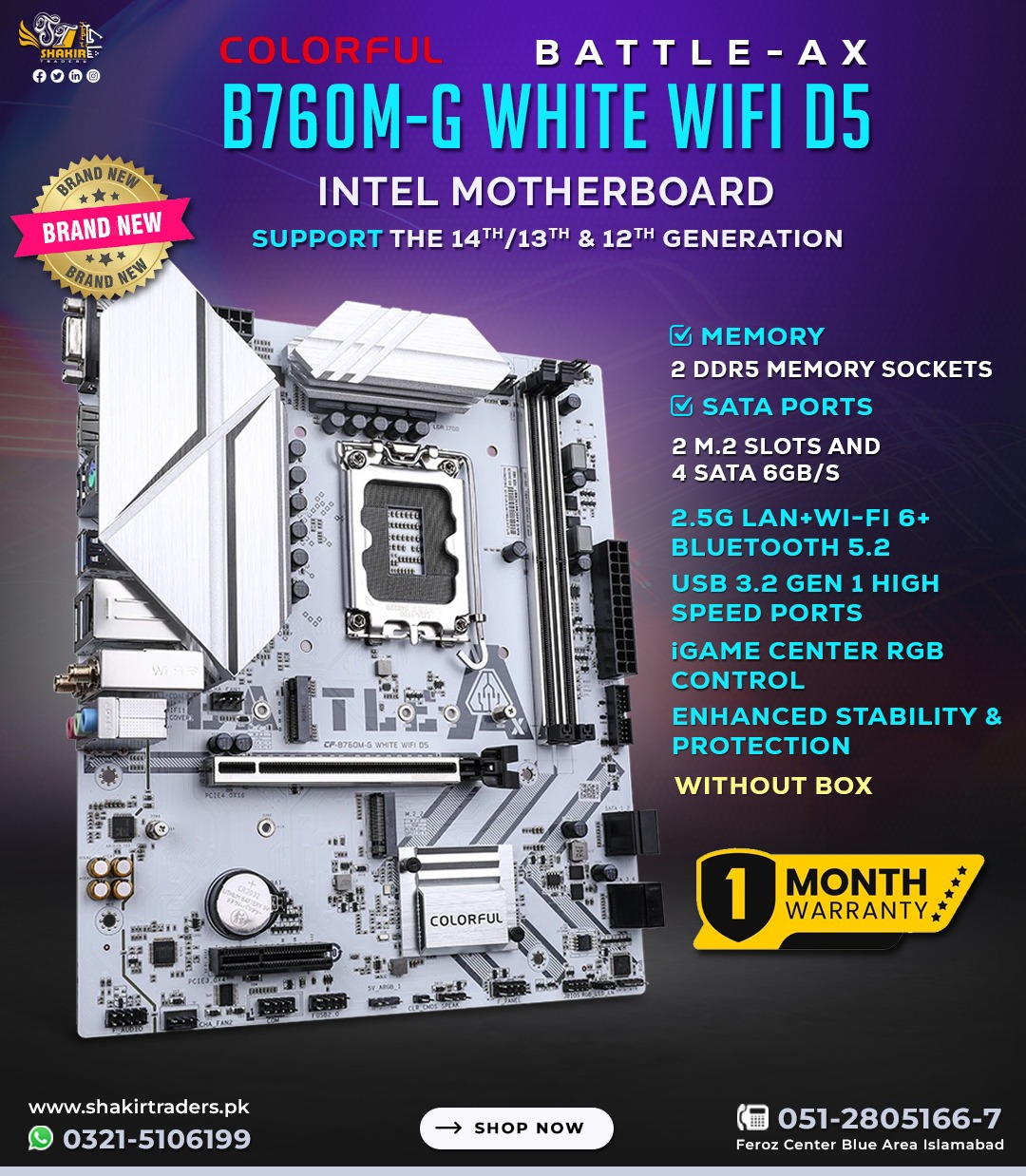 Colorful B760M-G White Wifi D5