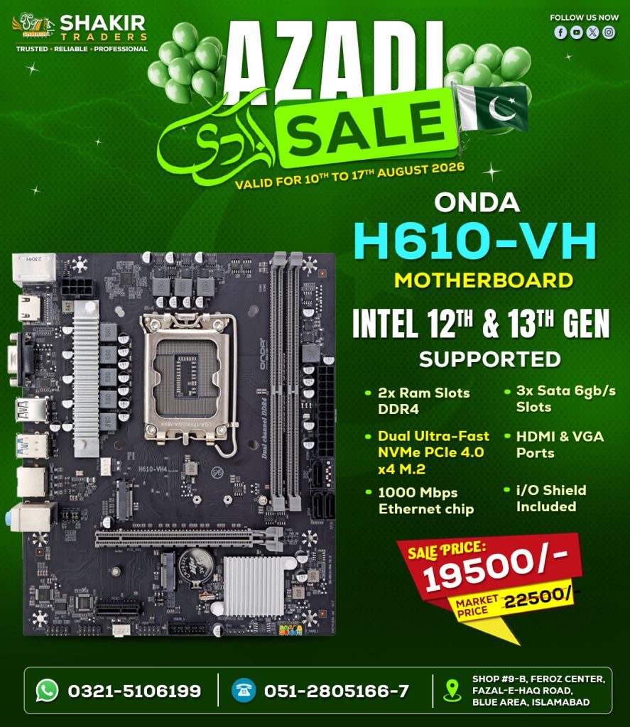 Onda H610-VH Motherboard (Used)