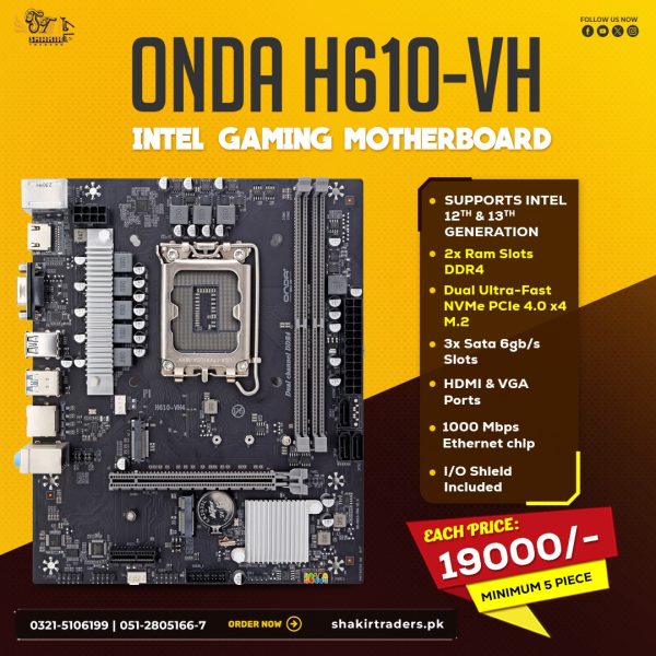 Onda H610-VH Motherboard (Used)