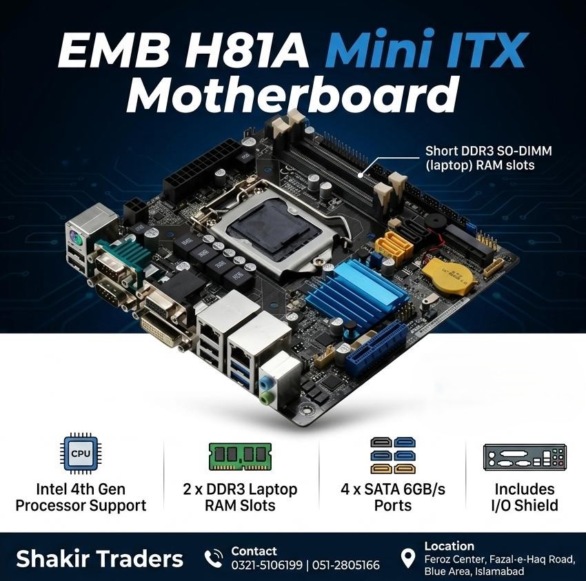 EMB H81A Mini ITX Motherboard