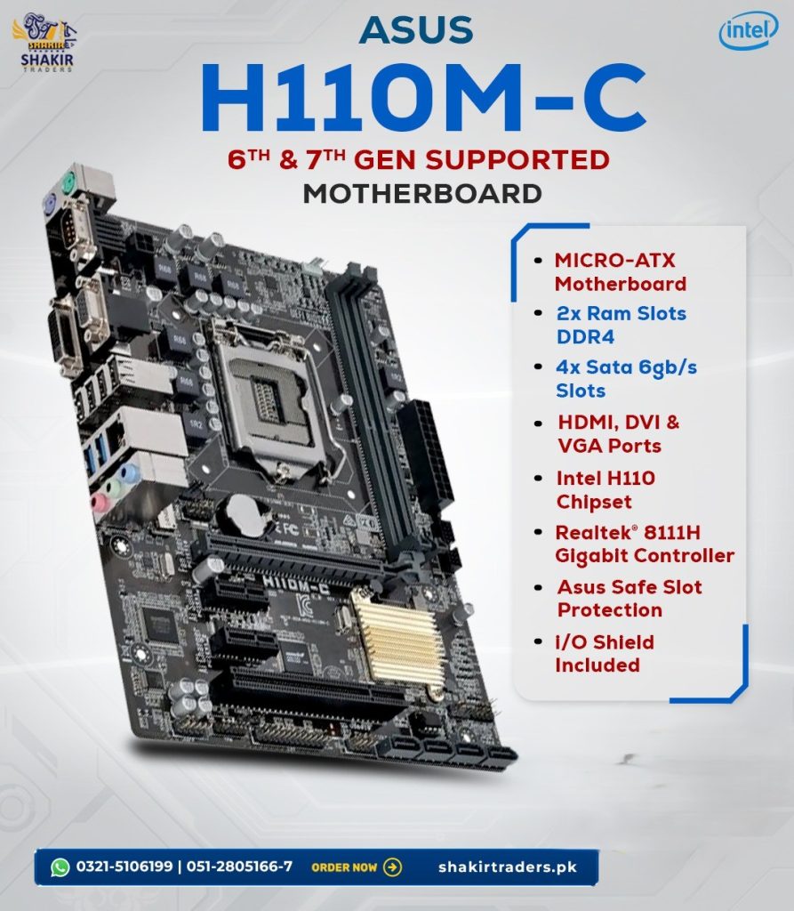 Asus H110M-C Motherboard (Used)