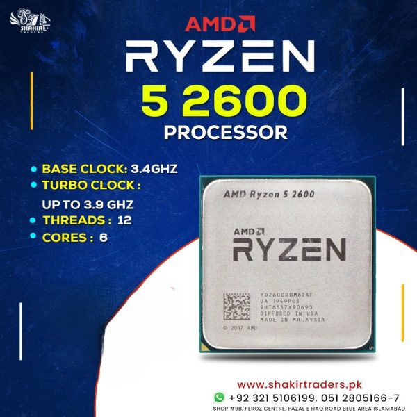 AMD Ryzen 5 2600 Processor (Used)
