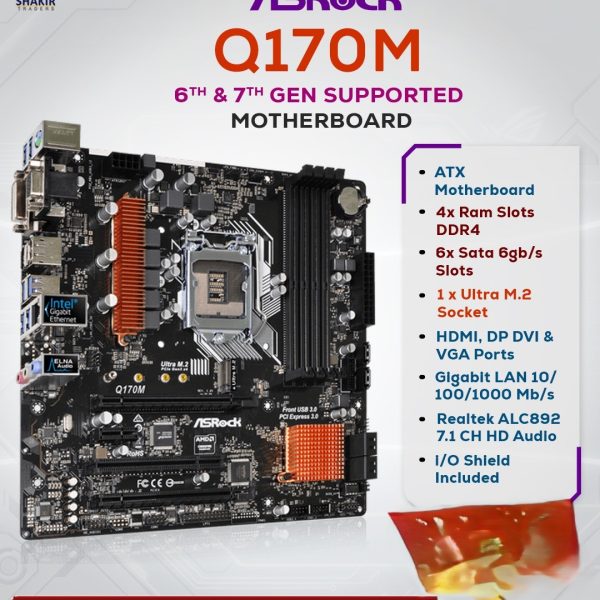 ASRock Q170M Motherboard (Used)