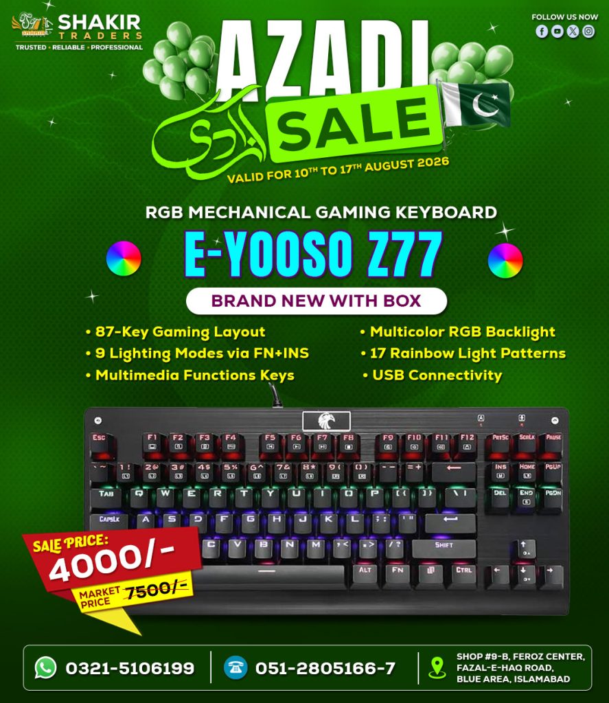 Eyooso Z77 Falcon Gaming Mechanical Keyboard