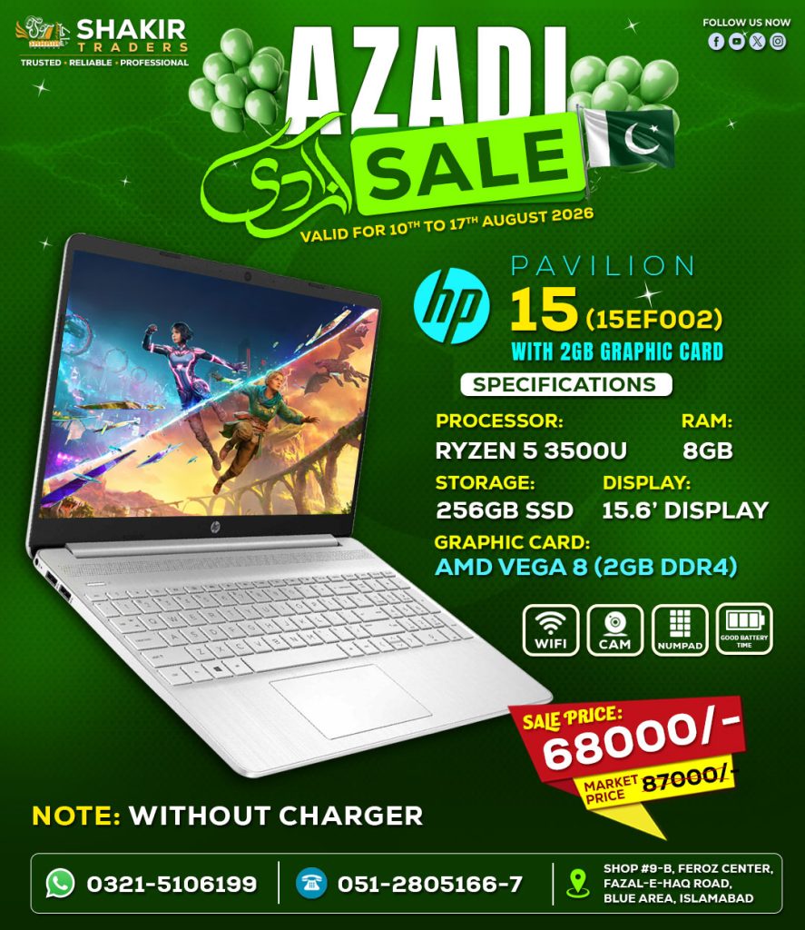 HP Notebook 15E-F002 (Used)