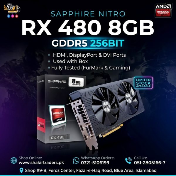 Sapphire Nitro RX 480 8GB (Used)