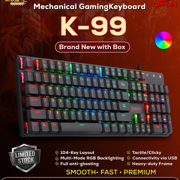 Redragon K99 Square Key Gaming Mechanical Keyboard