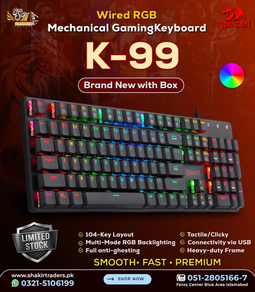 Redragon K99 Square Key Gaming Mechanical Keyboard