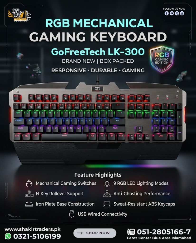 GoFreeTech LK300 Gaming Mechanical Keyboard