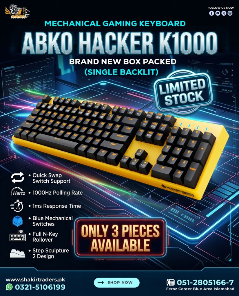 ABKO Hacker K1000 Gaming Mechanical Keyboard