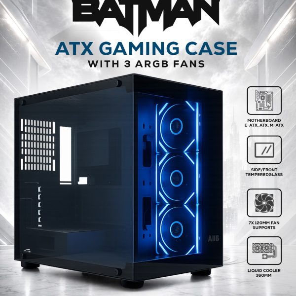 AMS Batman ATX ARGB Gaming Case