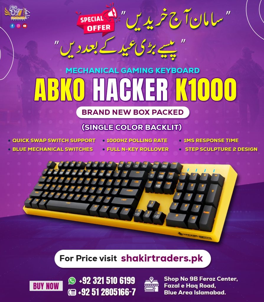 ABKO Hacker K1000 Gaming Mechanical Keyboard