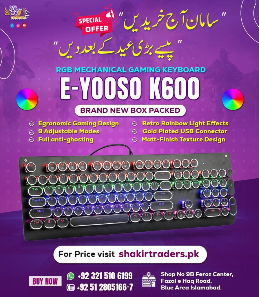Eyooso K600 Gaming Mechanical Keyboard