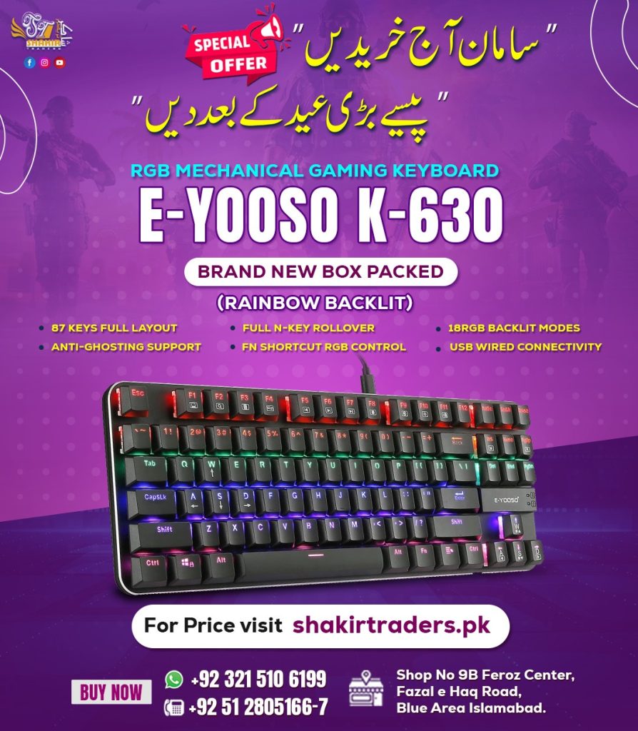 Eyooso K630 Gaming Mechanical Keyboard