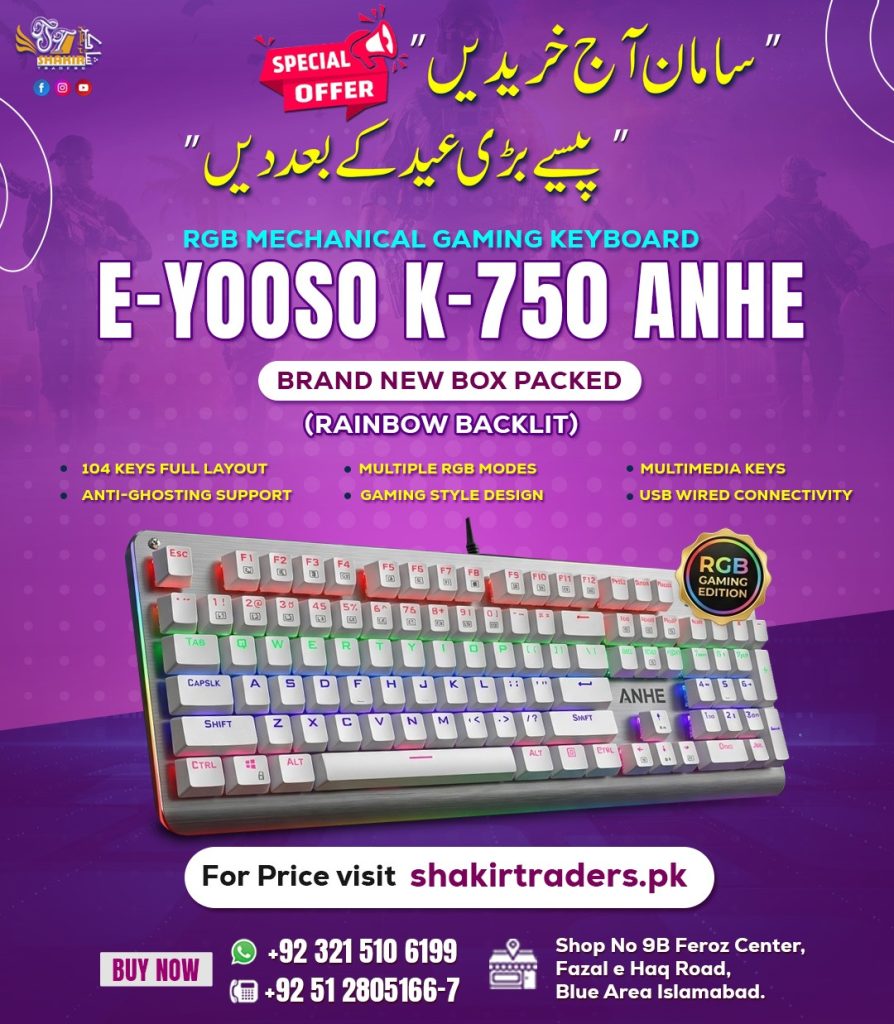Eyooso K750 Gaming Mechanical Keyboard
