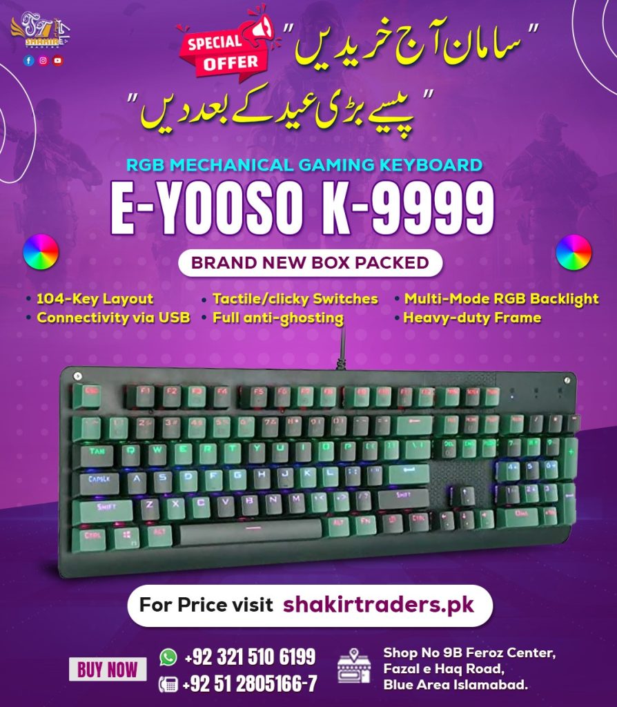 Eyooso K9999 Gaming Mechanical Keyboard