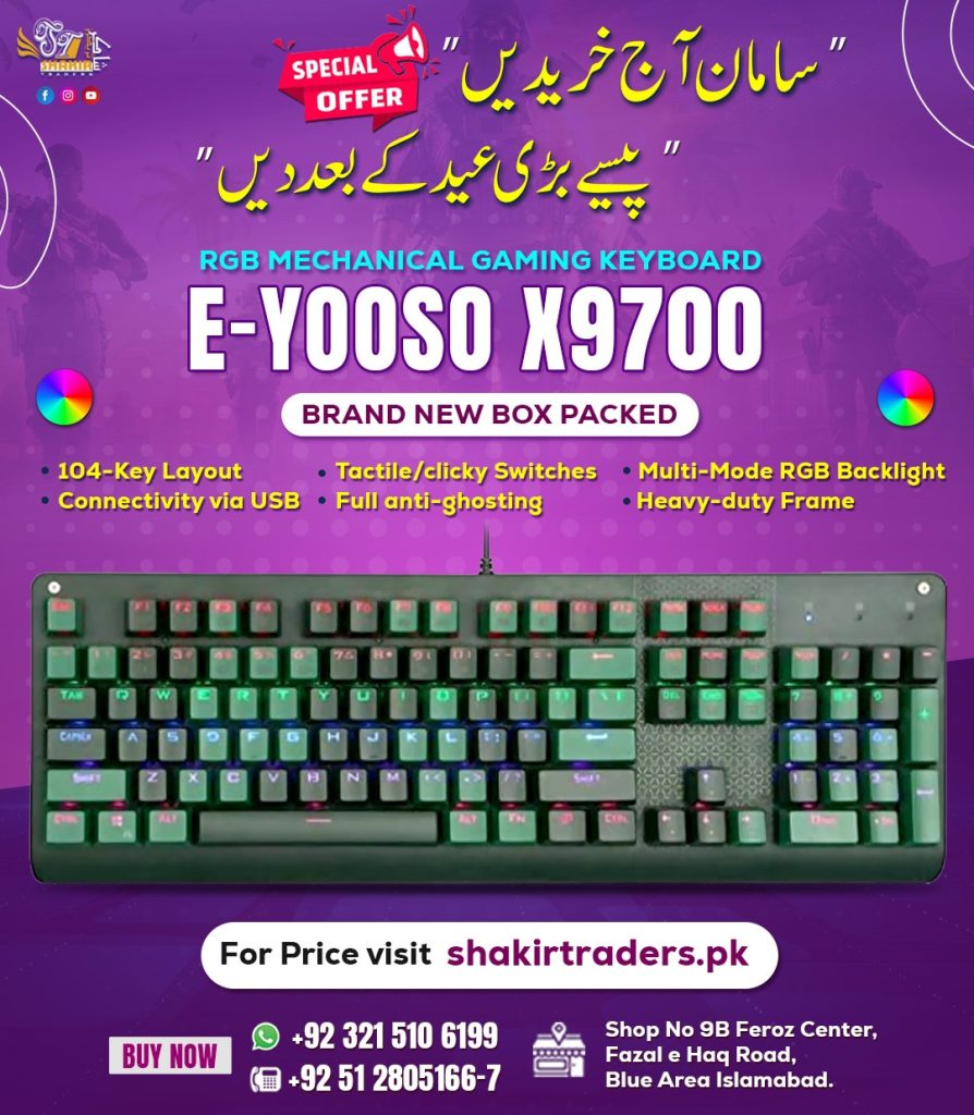 Eyooso WarWolf X9700 Gaming Mechanical Keyboard