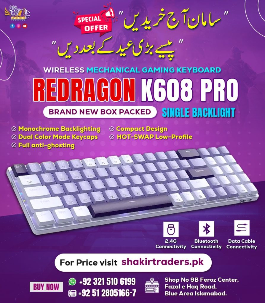 Redragon K608 Pro Gaming Mechanical Keyboard