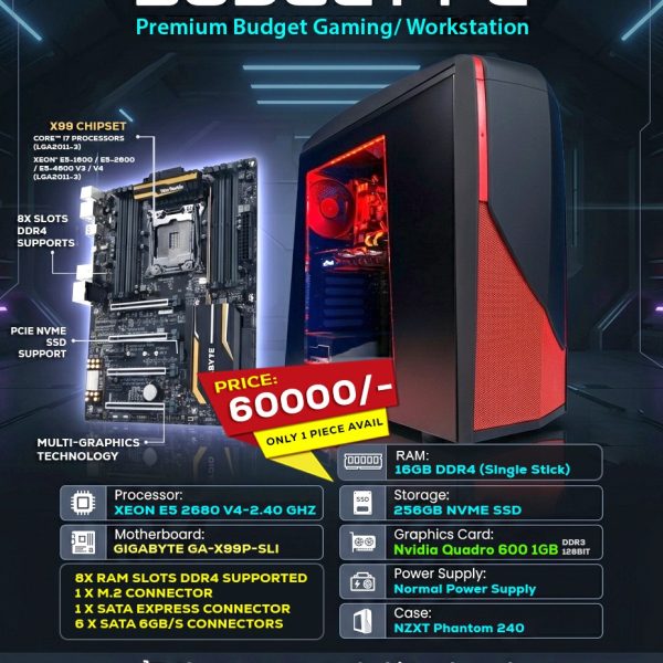 Workstation Gaming PC with Normal Power Supply