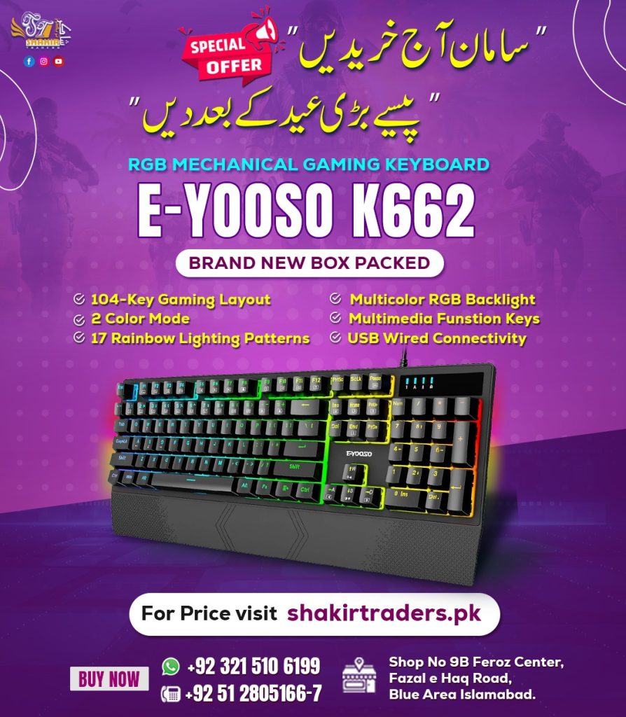 Eyooso K662 Gaming Mechanical Keyboard