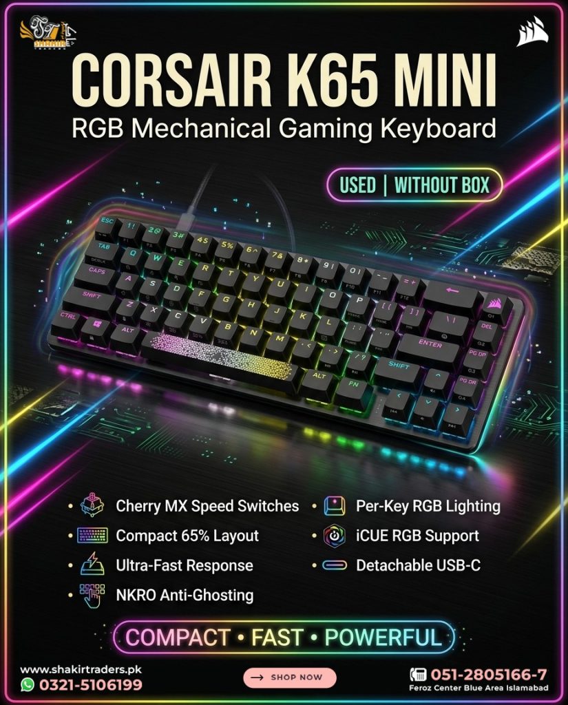 Corsair K65 Mini Gaming Mechanical Keyboard