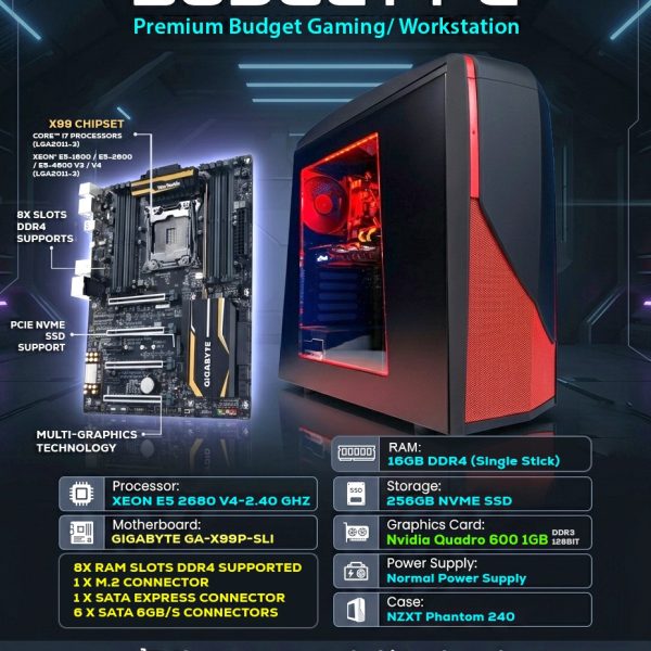Workstation Gaming PC with Normal Power Supply
