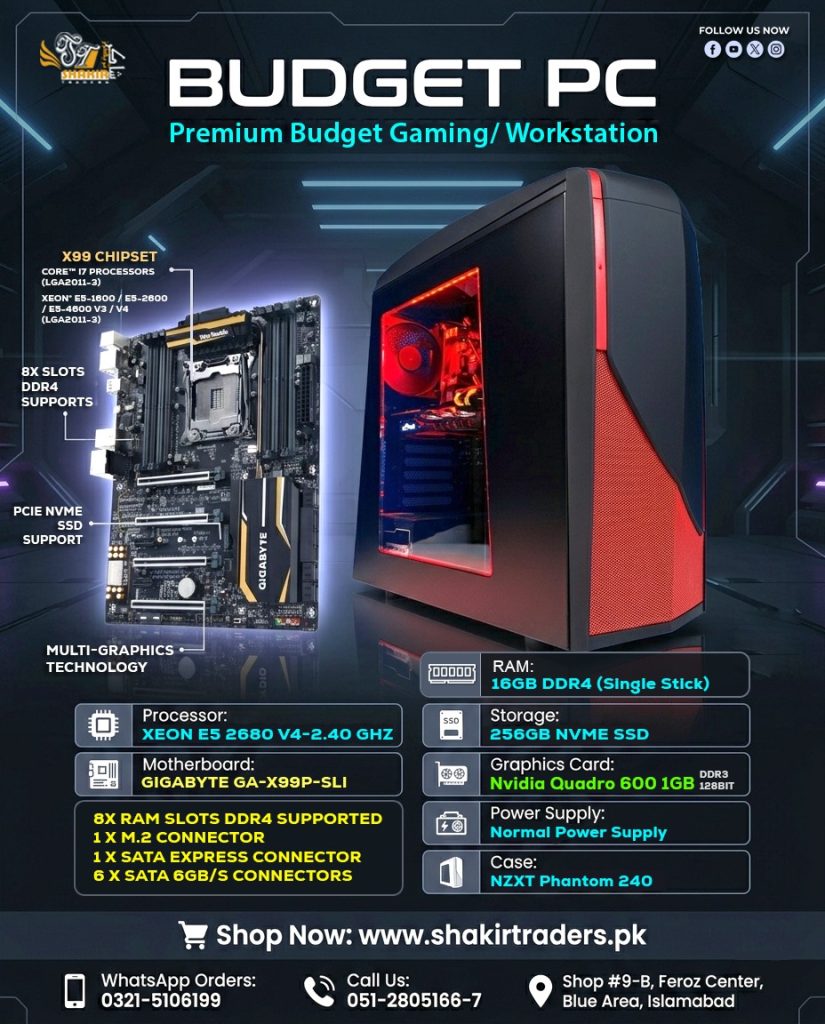 Workstation Gaming PC with Normal Power Supply