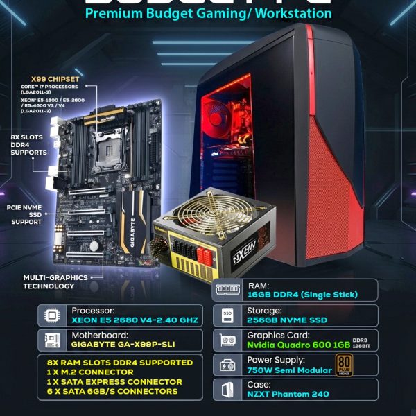 Workstation Gaming PC with 750W Power Supply