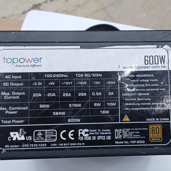 Topower 600W Power Supply (Used)