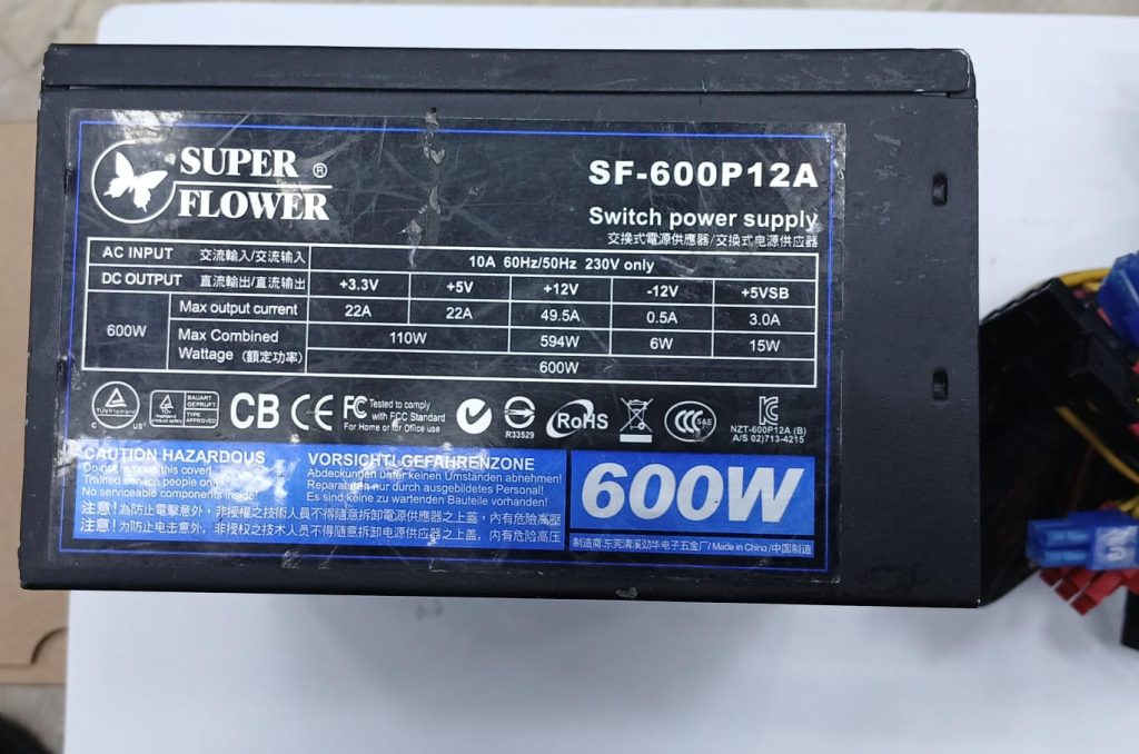 Super Flower 600W Power Supply (Used)