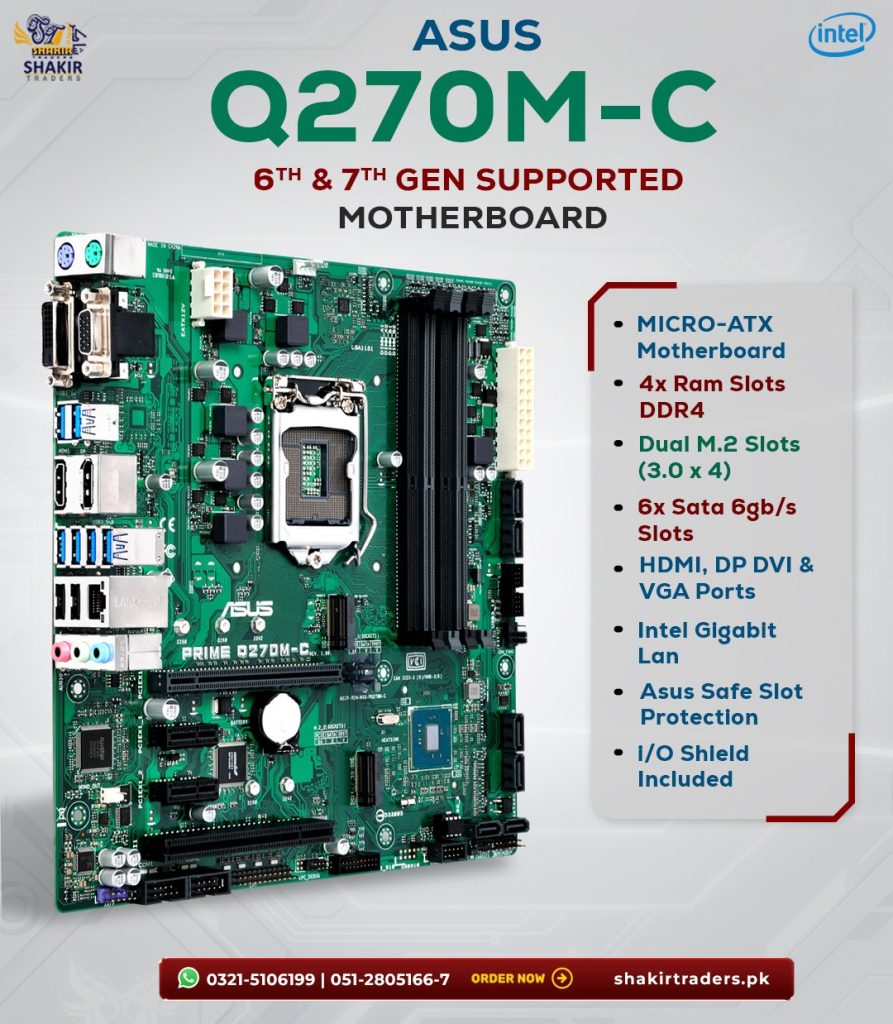 Asus Q270M-C Motherboard (Used)