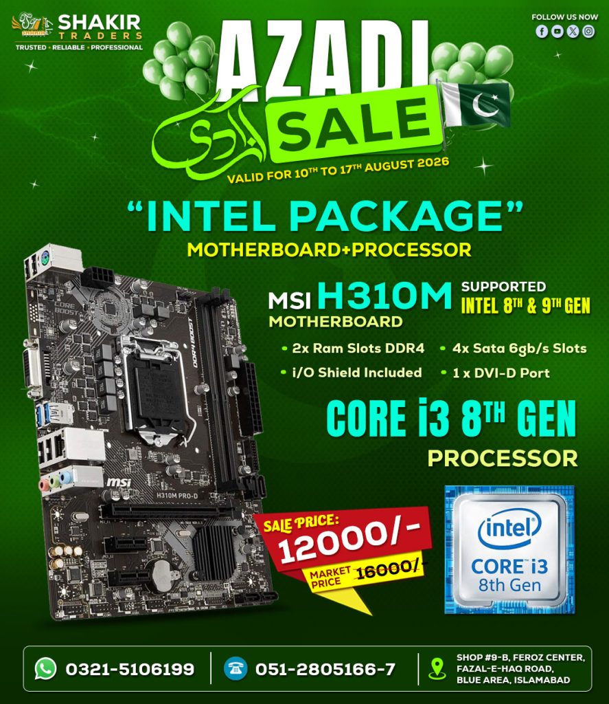 MSI H310M with Core i3 8th Gen Package