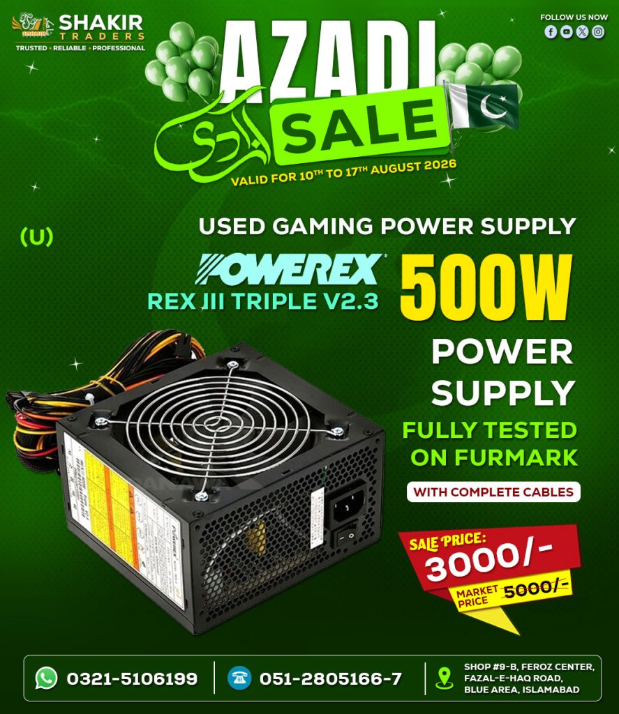 500W Powerex 3 Power Supply