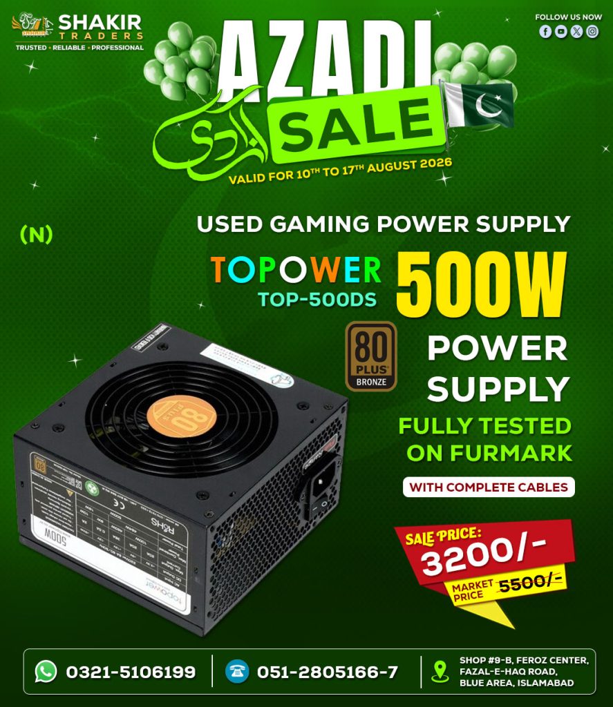 500W Top Power 5 Power Supply