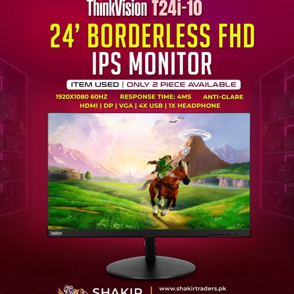 Lenovo ThinkVision T24i-10 24" Borderless LED