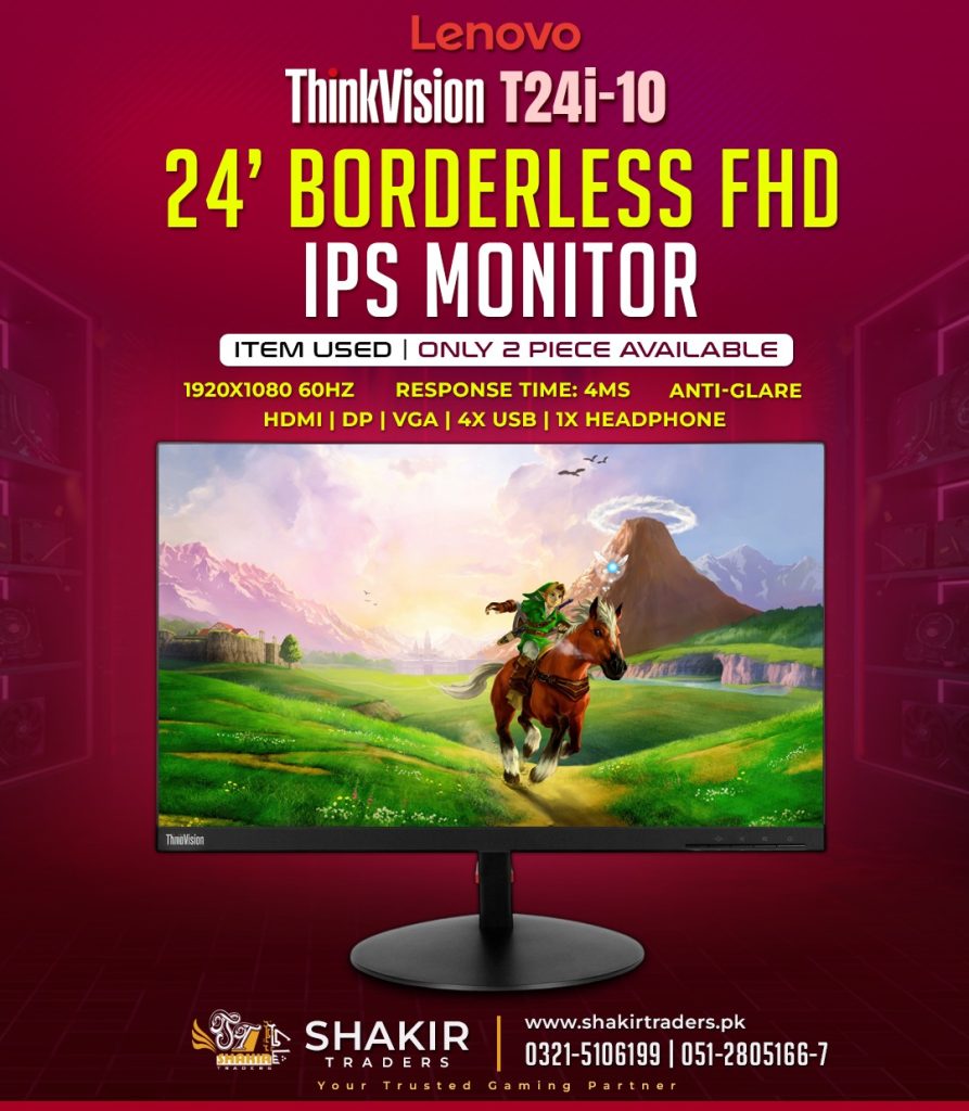 Lenovo ThinkVision T24i-10 24" Borderless LED