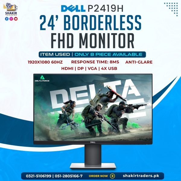 Dell P2419H 24" Borderless FHD Monitor